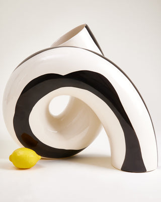 Motel a Miio x Ju Schnee Vase XL schwarz weiß