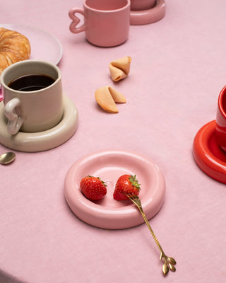 Seia Tasse klein & Untertasse klein Herz rosa