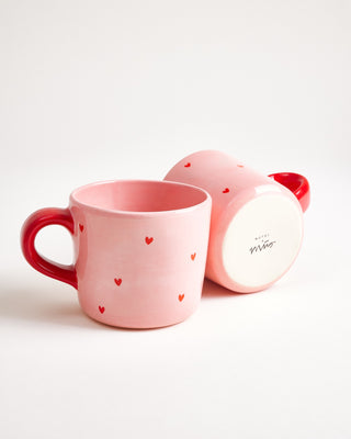 Lira Tasse groß Herzchen rosa rot