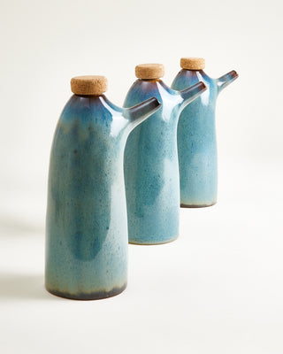 Madeira Essig- & Ölflasche grünblau