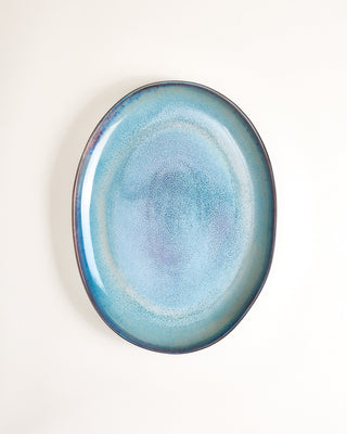 Madeira - Serving platter L oval green-blue