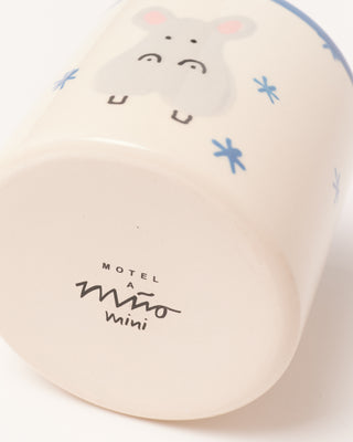 Miio Miini Becher groß Hippo weiß blau