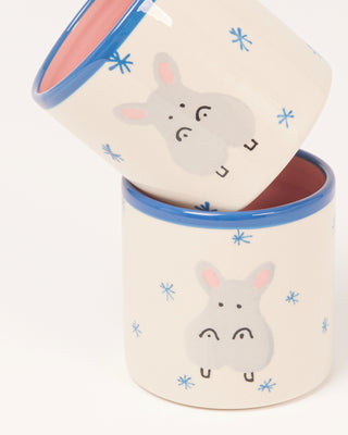 Miio Miini Becher groß Hippo weiß blau