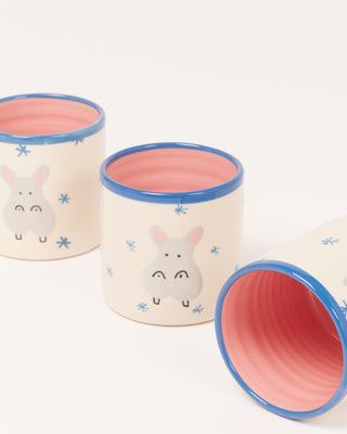 Miio Miini Becher groß Hippo weiß blau