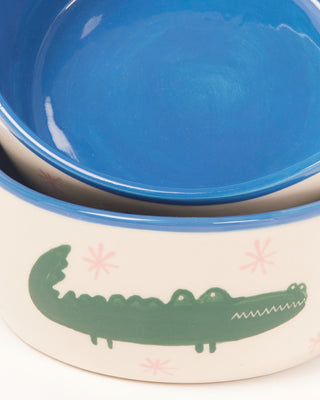 Miio Miini Müslischale modern Croco weiß blau