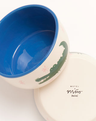 Miio Miini Müslischale modern Croco weiß blau