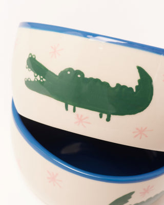 Miio Miini Müslischale modern Croco weiß blau
