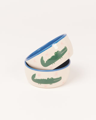Miio Miini Müslischale modern Croco weiß blau
