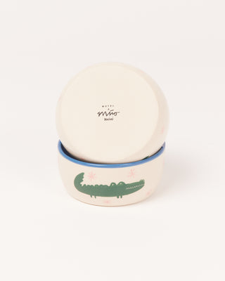 Miio Miini Müslischale modern Croco weiß blau