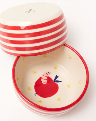 Miio Miini Müslischale modern Tasty weiß rot