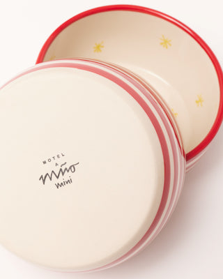 Miio Miini Müslischale modern Tasty weiß rot