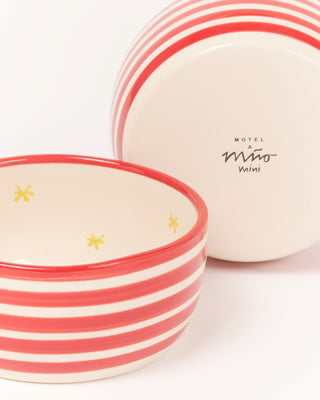 Miio Miini Müslischale modern Tasty weiß rot