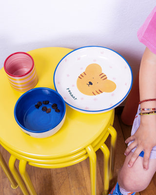 Miio Miini Pastateller modern Roar weiß blau