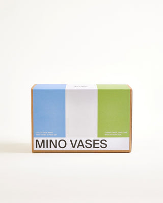 Mino Vase S 3er-Set cornflower sand lime