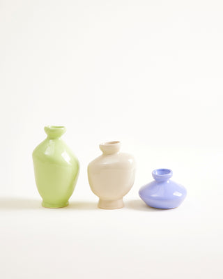 Mino Vase S 3er-Set cornflower sand lime