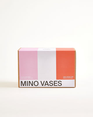Mino - Vase S Set of 3 sand orange pink