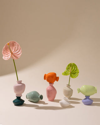 Mino Vase S 3er-Set cornflower sand lime