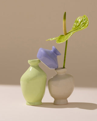 Mino - Vase S Set of 3 cornflower sand lime