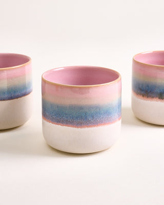 Nódoa Becher groß dipped rosa blau