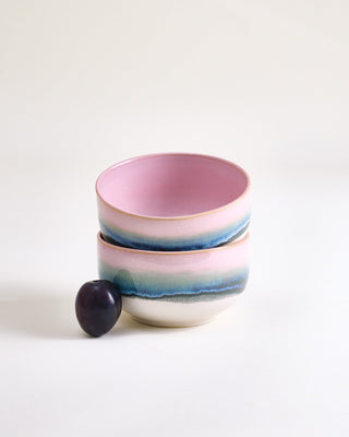 Nódoa - Cereal bowl dipped pink green