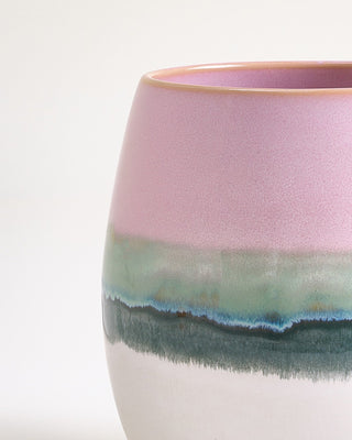 Nódoa Vase M dipped rosa grün