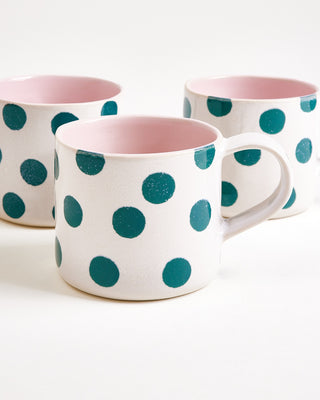 Nódoa Tasse groß gepunktet rosa grün