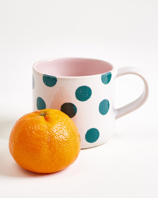 Nódoa Tasse groß gepunktet rosa grün