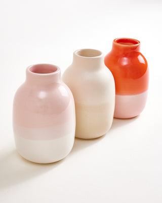 Nuno Vase 3er-Set rosa sand coral