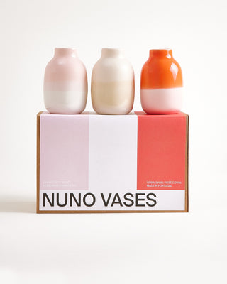 Nuno Vase 3er-Set rosa sand coral