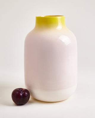 Nuno Vase L gesprenkelt gelb rosa