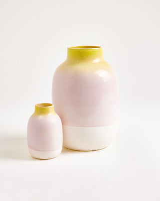 Nuno Vase M gesprenkelt gelb rosa