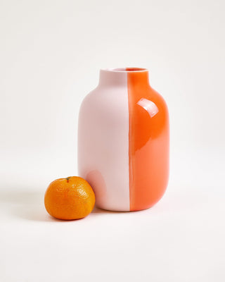 Nuno Vase M half coral rosé