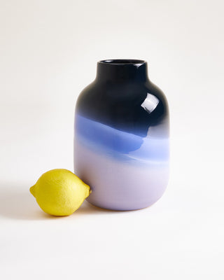 Nuno - Vase M dark blue blue