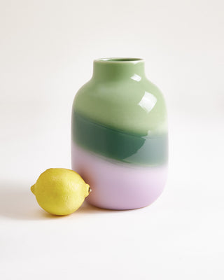 Nuno - Vase M green, dark green, purple