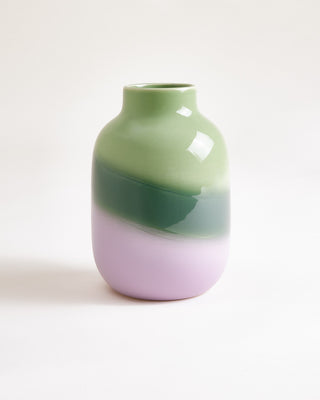 Nuno - Vase M green, dark green, purple