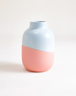 Nuno Vase M hellblau rosa