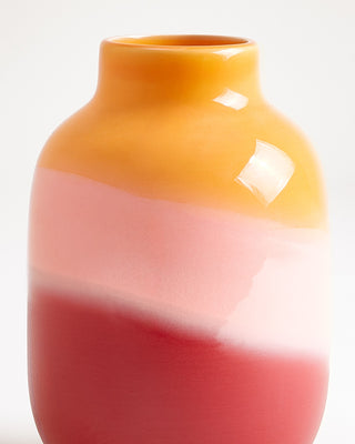 Nuno Vase M orange rosa rot