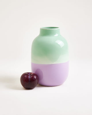 Nuno Vase M mint lila