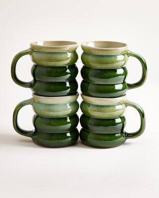 Ombra Tasse groß bubble grün dunkelgrün