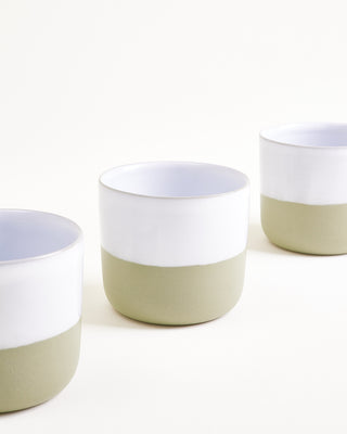 Seda - Cup small sage green white