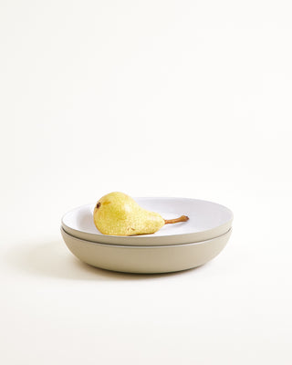 Seda - Pasta plate classic sage green white