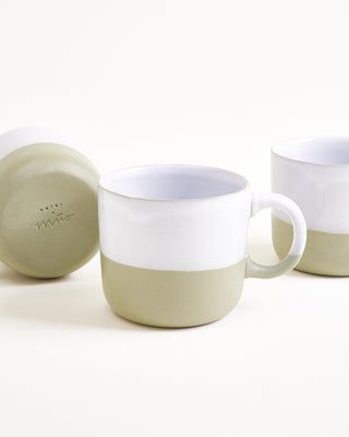 Seda - Mug small sage green white