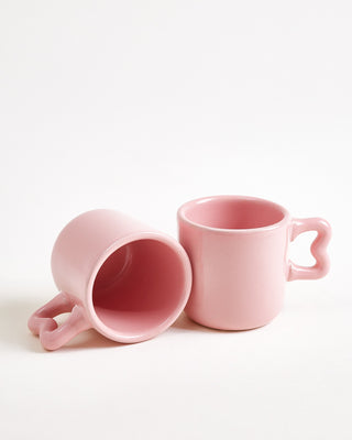 Seia - Espresso mug & Espresso saucer Heart pink
