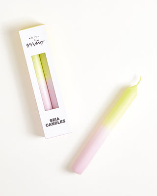 Seia Stabkerze 2er-Set rosa lime