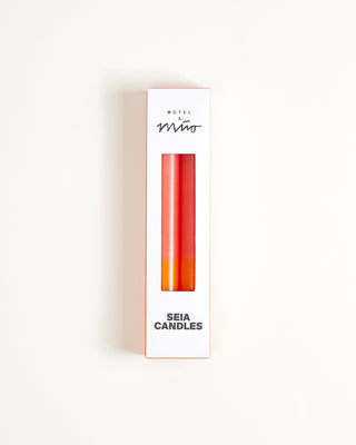 Seia Stabkerze 2er-Set orange rosa