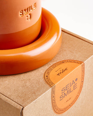 Seia Mug & Saucer Smile Orange