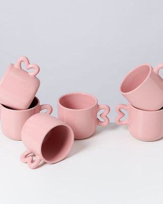 Seia Tasse & Untertasse mit Herz rosa