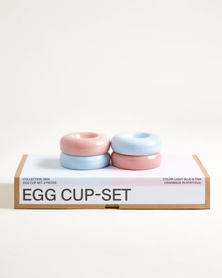 Seia Eierbecher rosa hellblau 4er-Set