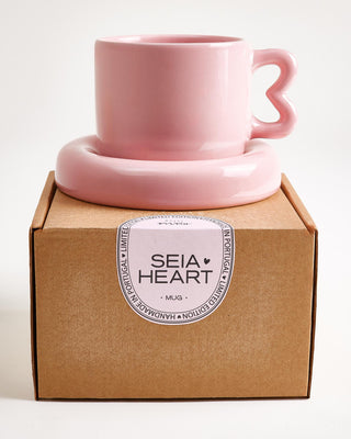Seia Tasse & Untertasse Herz rosa