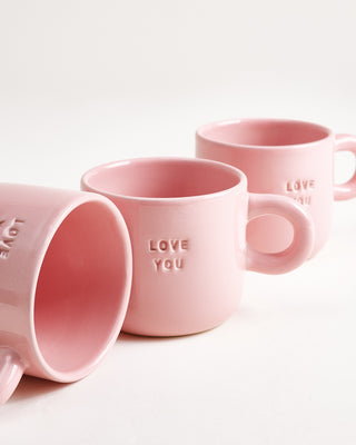 Seia Mug & Saucer Love Pink